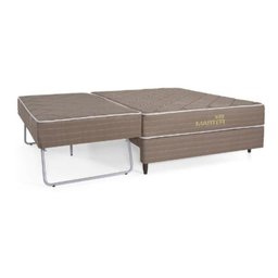 Box Herval Hotel 168x188x59 Cm, Auxiliar Com Molas Bonnel:Marrom - 2