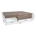 Ver imagem 7 de Box Herval Hotel 168x188x59 Cm, Auxiliar Com Molas Bonnel:Marrom