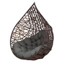 Ver imagem 1 de Cadeira Balanço Ninho Suspenso Gota Tramado C- Almofada Impermeável Acesse Móveis Tabaco-cinza