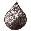 Ver imagem 3 de Cadeira Balanço Ninho Suspenso Gota Tramado C- Almofada Impermeável Acesse Móveis Tabaco-cinza