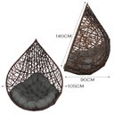 Ver imagem 4 de Cadeira Balanço Ninho Suspenso Gota Tramado C- Almofada Impermeável Acesse Móveis Tabaco-cinza