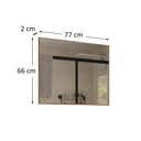 Ver imagem 3 de Espelheira para Banheiro New 80 com Moldura 77x66cm Cor Noce - Belizze Móveis