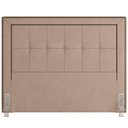 Ver imagem 4 de Cabeceira Cama Box Casal King 195 Cm P05 Atenas Veludo Bege - Lyam Decor