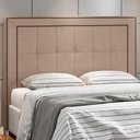 Ver imagem 2 de Cabeceira Cama Box Casal King 195 Cm P05 Atenas Veludo Bege - Lyam Decor