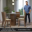 Ver imagem 5 de Conjunto Sala de Jantar Mesa Tampo de Madeira 4 Cadeiras Rustic/cinza/lírio Bege Samara Madesa