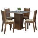 Ver imagem 2 de Conjunto Sala de Jantar Mesa Tampo de Madeira 4 Cadeiras Rustic/cinza/lírio Bege Samara Madesa