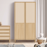 Guarda Roupa Infantil de Mdf 2 Portas com Telinha na Cor Natural Quater Linha Paglia - 1