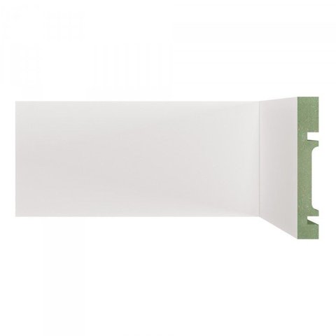 Kit Rodapé de MDF 30 Barras Lisas de 10CMX2,40m Rende 72 Metros Branco/Liso Moldufama