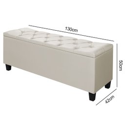 Recamier Baú Sapateira Grecia 1.30cm Areia - 4