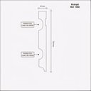 Ver imagem 2 de Kit Rodapé de MDF 30 Barras Frisadas de 12CMX2,40m Rende 72 Metros Branco/Frisado Moldufama