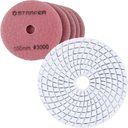 Ver imagem 1 de Kit 5 Disco de Lixa Diamantada Polir Mármore Granito Porcelanato Marmorario Grão 3000 - Starfer