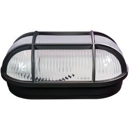 Arandela Luminária Oval Tipo Tartaruga Preta para Luz Led - 1