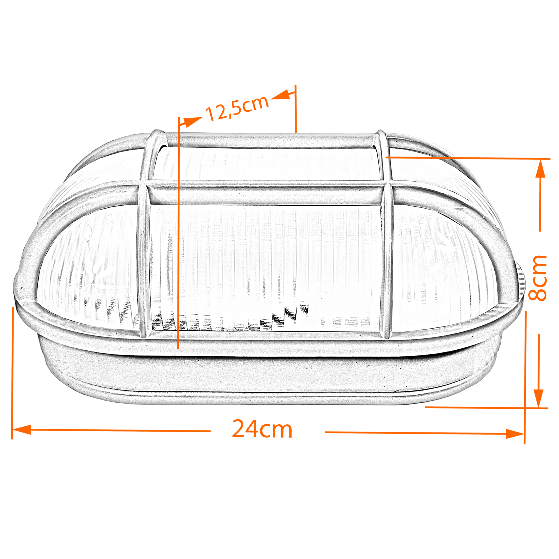 Arandela Luminária Oval Tipo Tartaruga Preta para Luz Led - 2