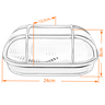 Arandela Luminária Oval Tipo Tartaruga Preta para Luz Led - 2