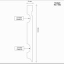 Ver imagem 2 de Kit Rodapé de MDF 30 Barras Frisadas de 15cm x 2,40m Rende 72 Metros Moldufama