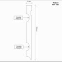 Ver imagem 2 de Kit Rodapé de MDF 20 Barras Frisadas de 15CMX2,40m Rende 48m Preto/Frisado Moldufama