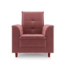 Ver imagem 5 de Poltrona Decorativa Estofada Confortável Sala Miley Veludo:rosê