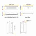 Ver imagem 3 de Fechadura Eletroima 150 Kgf Cinza Conjunto Universal