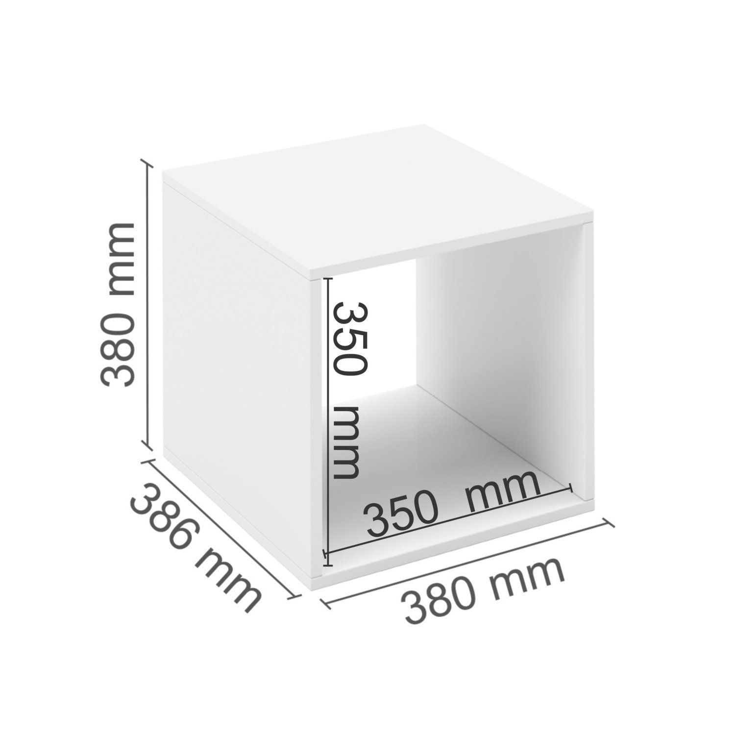 Nicho Quadrado MDP 38cmx38cm Dominox - 2