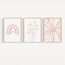 Ver imagem 2 de Kit 3 Quadros Decorativos Infantil - Boho Delicado NO2 - 40x60 - Moldura Madeira