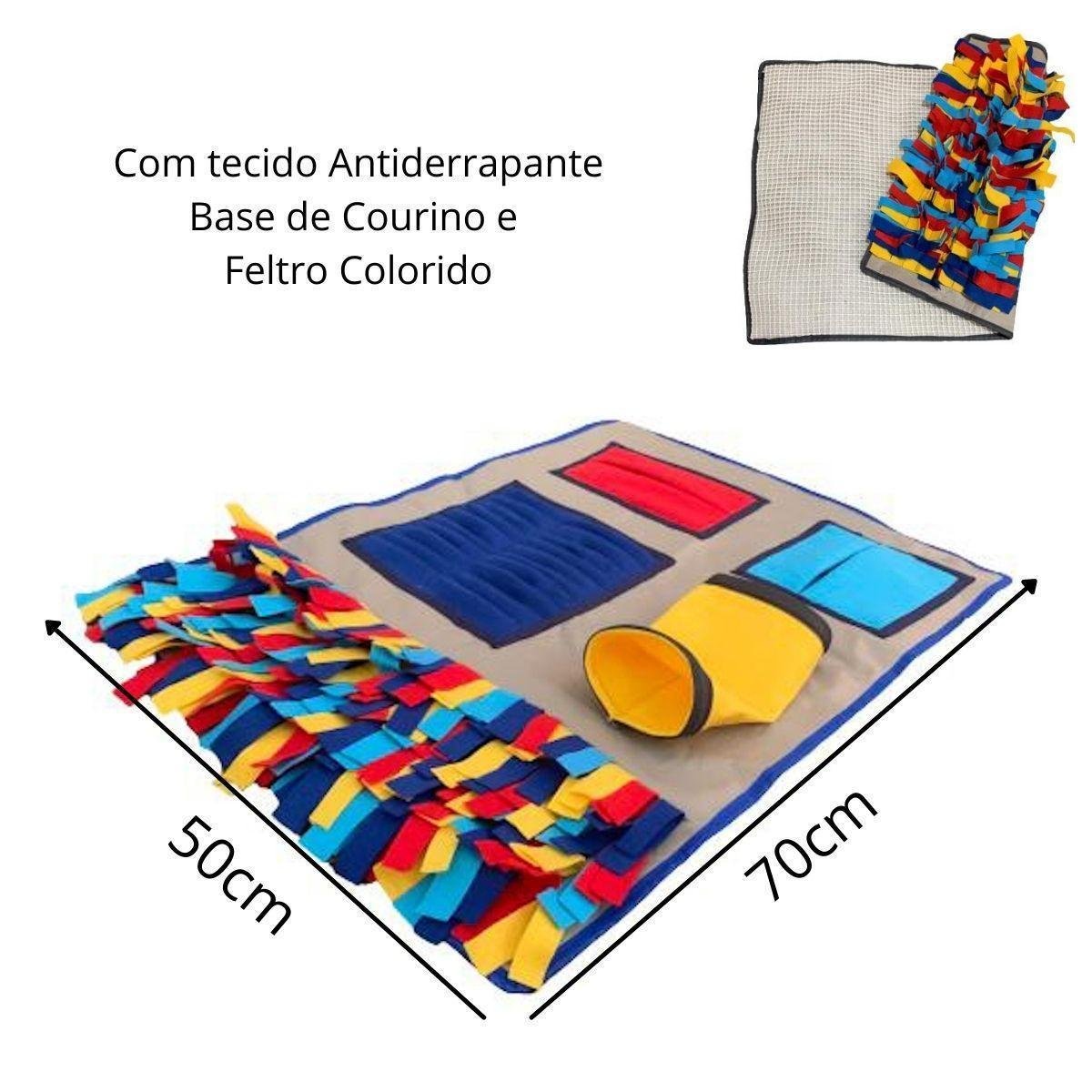 Kit Enriquecimento Ambiental para Cães e Gatos Tapete Fuçar - 7