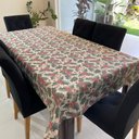 Ver imagem 1 de Toalha de Mesa Quadrada Jacquard Luxo Cerejinha Natalina - 1,40 x 1,40M