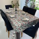 Ver imagem 5 de Toalha de Mesa Quadrada Jacquard Luxo Cerejinha Natalina - 1,40 x 1,40M
