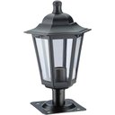 Ver imagem 1 de Balizador Preto Alumínio 31cm Jardim Quintal Luminária Externa Lente Transparente