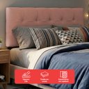 Ver imagem 4 de Cabeceira Painel Estofada Grecia Suede Rosa Casal 1,40m para Cama Box