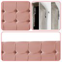 Ver imagem 7 de Cabeceira Painel Estofada Grecia Suede Rosa Casal 1,40m para Cama Box