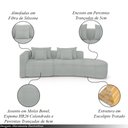 Ver imagem 3 de Sofá Curvo Decorativo Kimiko 317cm 3 Lugares Sala de Estar com Chaise Bouclê Cinza G52 - Gran Belo