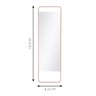 Espelho Decorativo de Chão Reto Fit Moka / Nude 150x43cm Retangular - 4