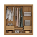Ver imagem 2 de Guarda Roupa Casal com Espelhos 3 Portas 4 Gavetas Quito Espresso Móveis
