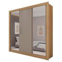 Ver imagem 3 de Guarda Roupa Casal com Espelhos 3 Portas 4 Gavetas Quito Espresso Móveis
