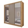 Guarda Roupa Casal com Espelhos 3 Portas 4 Gavetas Quito Espresso Móveis - 3