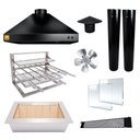 Ver imagem 1 de Kit Churrasqueira Gourmet a Carvão 90cm Preta com Suporte L