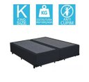 Ver imagem 2 de Base Cama Box Bipartido King Size Couro Sintético Preto 40x193x203