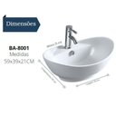 Ver imagem 3 de Cuba de Apoio de Mesa 21x59x39cm Adm8001 Adamas