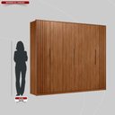 Ver imagem 4 de Guarda Roupa Casal 6 Portas com Ripado e 6 Gavetas Equador - Nogueira Touch Nogueira Touch