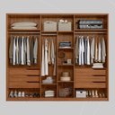 Ver imagem 3 de Guarda Roupa Casal 6 Portas com Ripado e 6 Gavetas Equador - Nogueira Touch Nogueira Touch