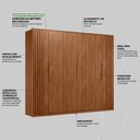 Ver imagem 5 de Guarda Roupa Casal 6 Portas com Ripado e 6 Gavetas Equador - Nogueira Touch Nogueira Touch