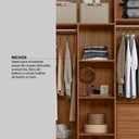 Ver mais imagens de Guarda Roupa Casal 6 Portas com Ripado e 6 Gavetas Equador - Nogueira Touch Nogueira Touch