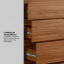 Ver imagem 6 de Guarda Roupa Casal 6 Portas com Ripado e 6 Gavetas Equador - Nogueira Touch Nogueira Touch