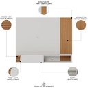 Ver imagem 4 de Painel para Tv 55 Pol com Bancada Madrid C05 Off White Matte/freijó - Mpozenato