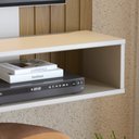 Ver imagem 7 de Painel para Tv 55 Pol com Bancada Madrid C05 Off White Matte/freijó - Mpozenato