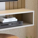 Ver imagem 7 de Painel para Tv 55 Pol com Bancada Madrid C05 Off White Matte/freijó - Mpozenato