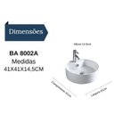 Ver imagem 3 de Cuba de Apoio de Mesa 14.5x41x41cm Adm8002 Adamas