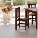 Ver imagem 5 de Kit 6 Cadeiras Madeira Maciça Estofado Corino Marrom Diamante Cor Castanho Nemargi