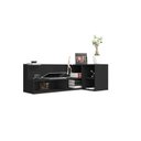 Ver imagem 6 de Escrivaninha Mesa Escritório Suspensa Tok Glamour 135cm Preto Fosco