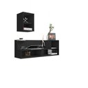 Ver imagem 3 de Escrivaninha Mesa Escritório Suspensa Tok Glamour 135cm Preto Fosco